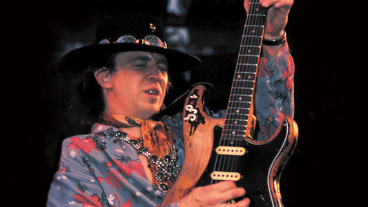 Stevie Ray Vaughan performing live with his Stratocaster